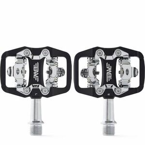 Rock Garden Flat Pedal - SPD Compatible Clipless MTB Bike Pedals Black